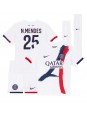 Paris Saint-Germain Nuno Mendes #25 Vieraspaita Lasten 2024-25 Lyhythihainen (+ shortsit)